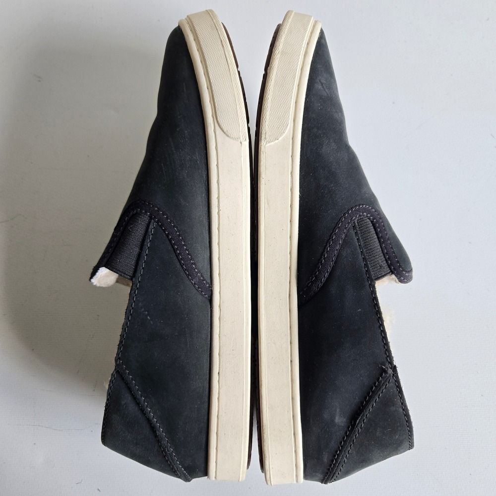 Olukai Pehuea Heu Black Leather Shearling Lined Slip On Sneakers Womens 8 20391 - Picture 7 of 11